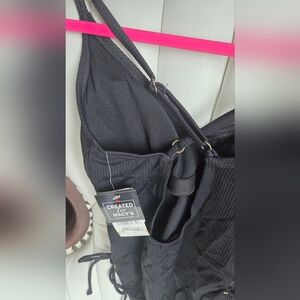 Black Ribbed Swiminsuit , One Piece. Created for Macy's